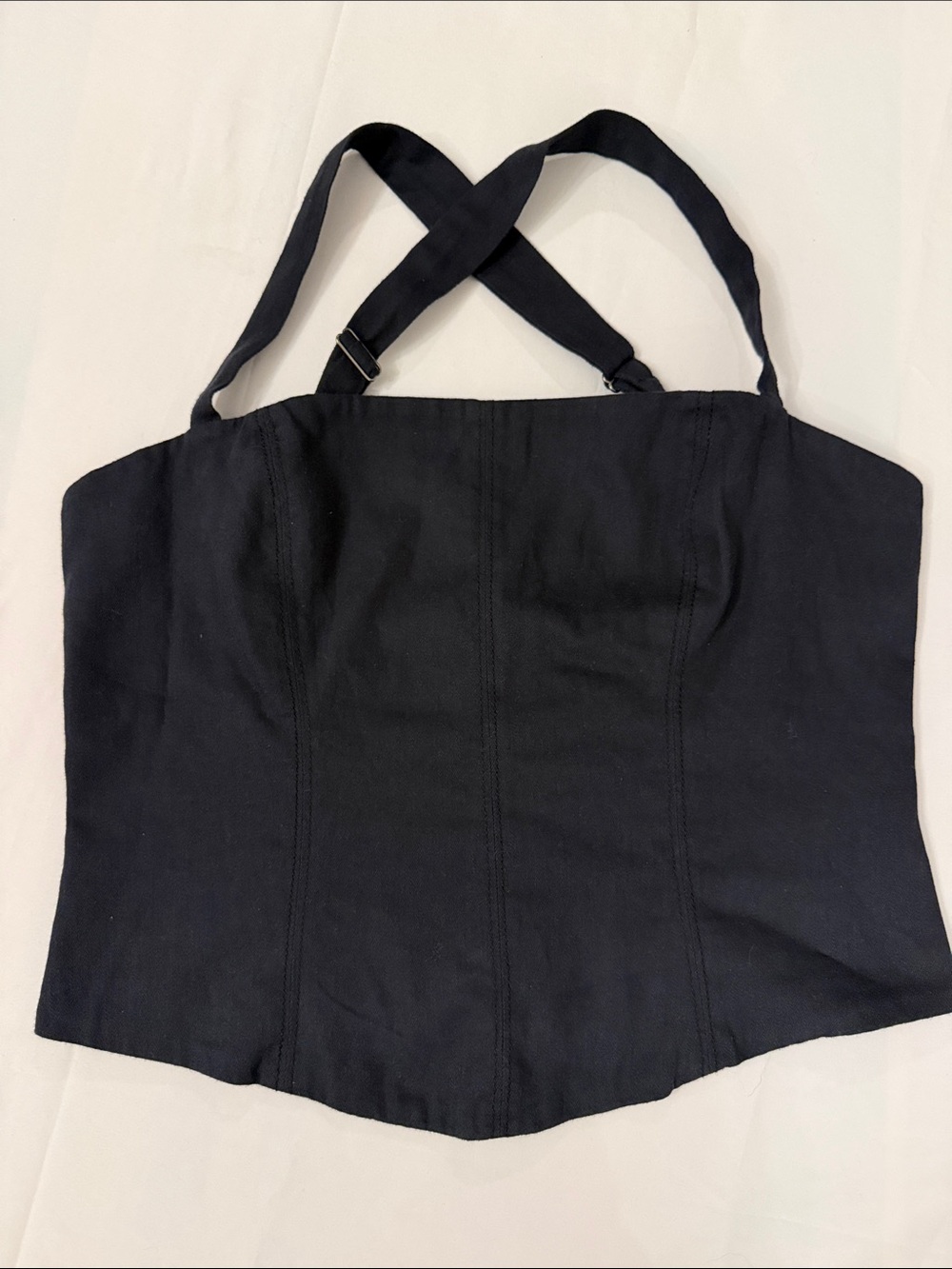 Free People Black Cropped Top New XL